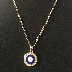 Gold Evil eye necklace